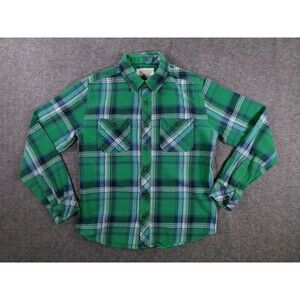 Aeropostale Shirt Men S Green Flannel Heavyweight Lumberjack Americana Workwear